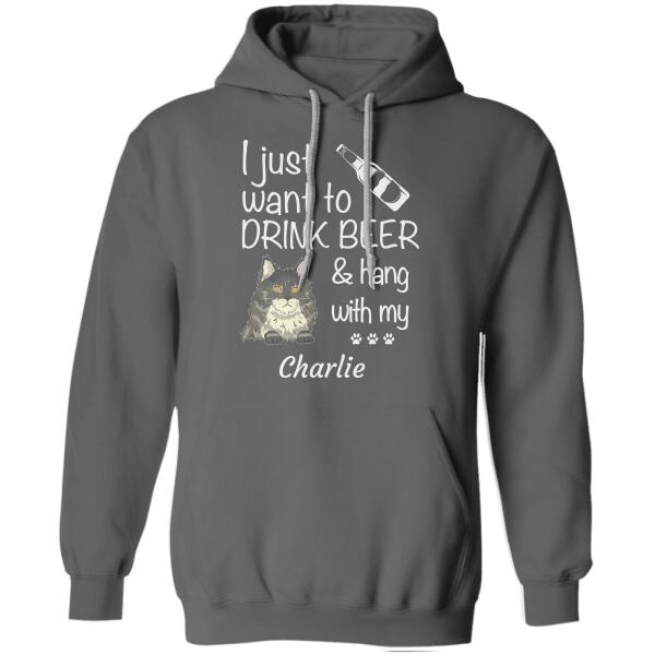 I just want to drink beer and hang with my pet personalized Pet T-Shirt