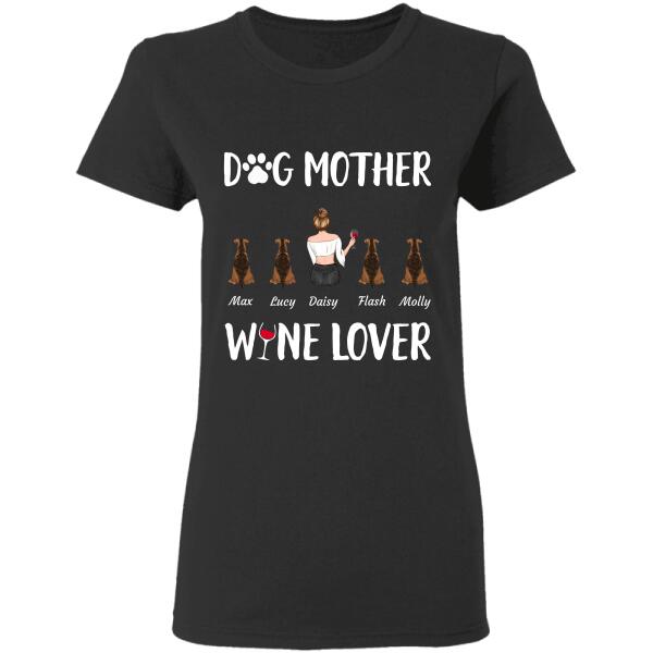 Dog/Cat mother wine lover personalized Pet T-Shirt