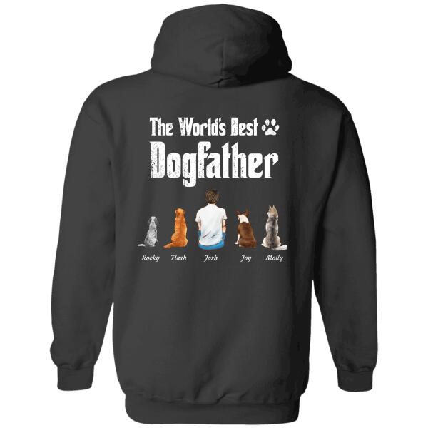 "The World's Best Dogfather" personalized Back T-shirt