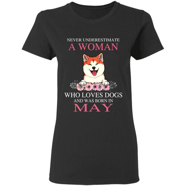 Never underestimate a woman who loves dogs/cats personalized pet T-Shirt