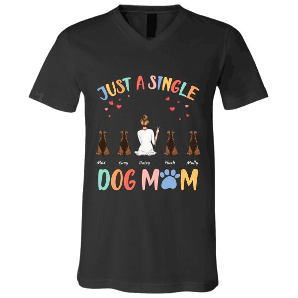 Just a single Dog/Cat Mom Personalized Pet T-Shirt