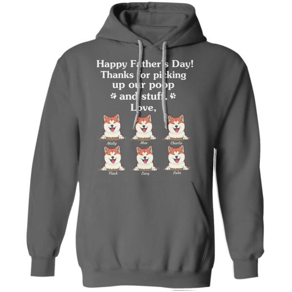 "Happy Father's Day" man & dog, cat personalized T-shirt