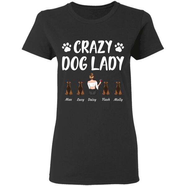 "Crazy Dog/Cat Lady" Girl and dog, cat personalized T-Shirt