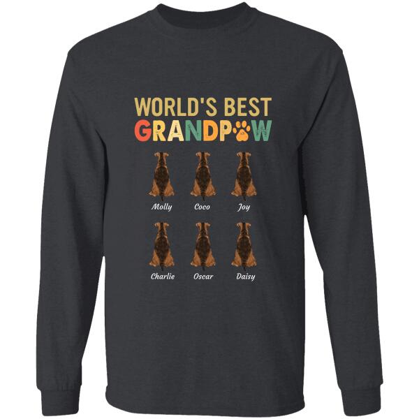 "World's Best Grandpaw" dog, cat personalized T-Shirt