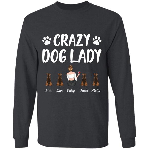 "Crazy Dog/Cat Lady" Girl and dog, cat personalized T-Shirt