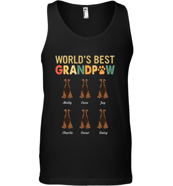 "World's Best Grandpaw" dog, cat personalized T-Shirt