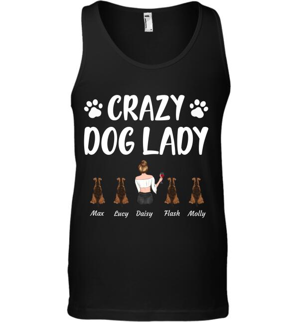 "Crazy Dog/Cat Lady" Girl and dog, cat personalized T-Shirt