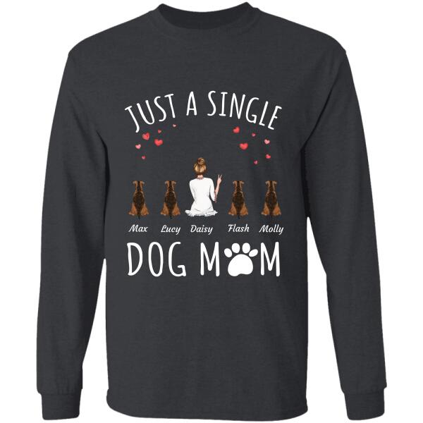 "Just a single Dog/Cat Mom" personalized T-Shirt