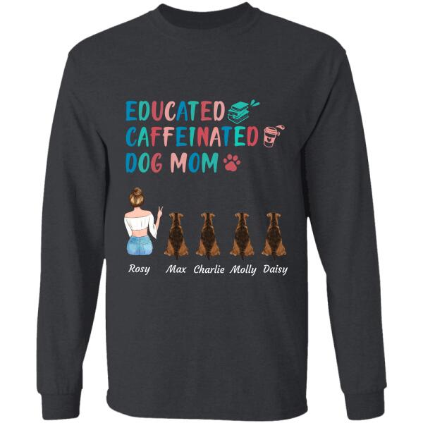 "Educated Caffeinated Dog/Cat Mom" personalized T-Shirt