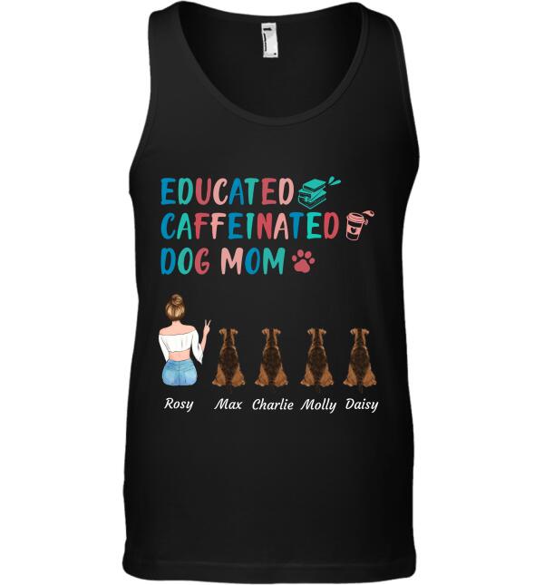 "Educated Caffeinated Dog/Cat Mom" personalized T-Shirt