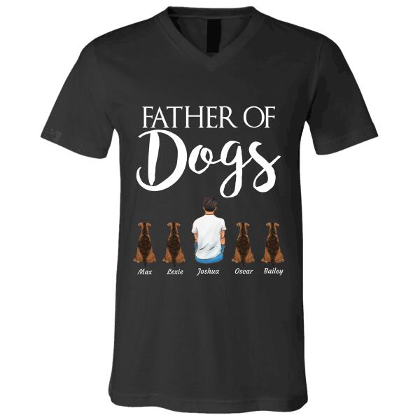 "Father Of Dogs/Cats" man, dog personalized T-Shirt