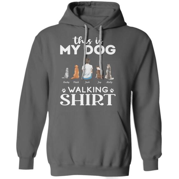 "This is my Dog walking shirt" man & dog, cat personalized T-shirt