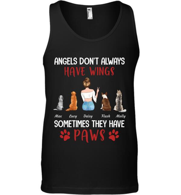 Angels don't always have wings sometimes they have paws personalized pet T-Shirt