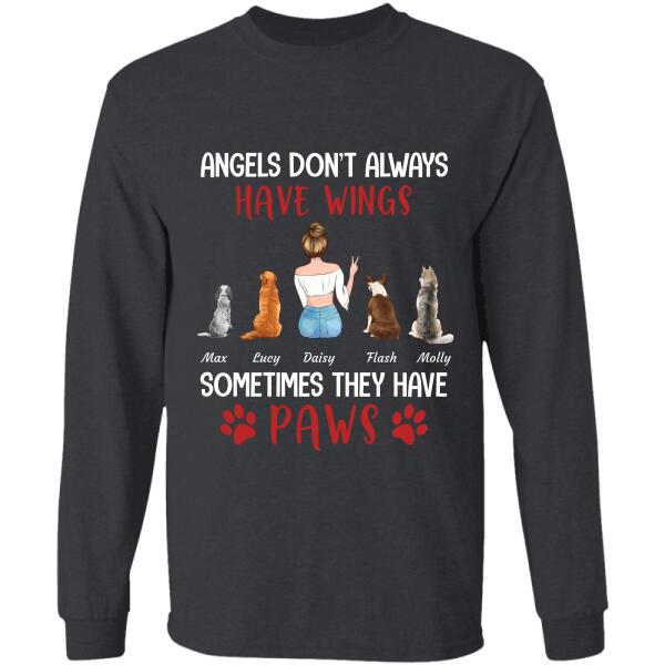 Angels don't always have wings sometimes they have paws personalized pet T-Shirt