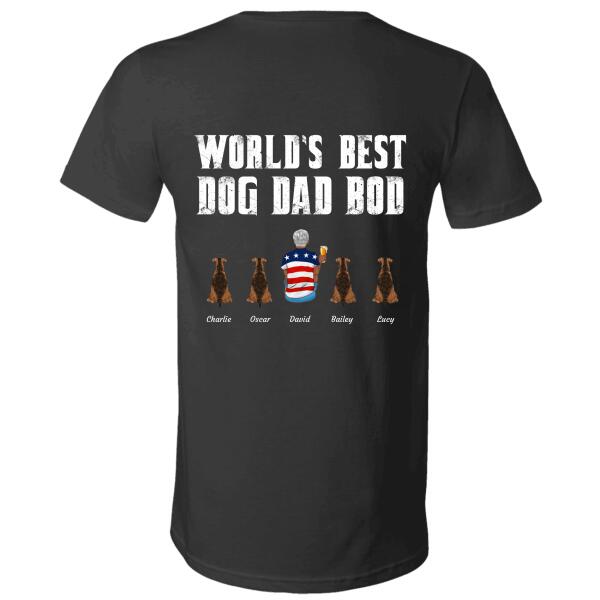 World's Best Fur Dad Bod personalized Pet Back T-shirt TS-HR54