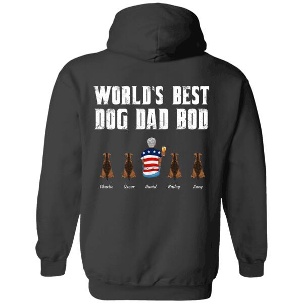 World's Best Fur Dad Bod personalized Pet Back T-shirt TS-HR54
