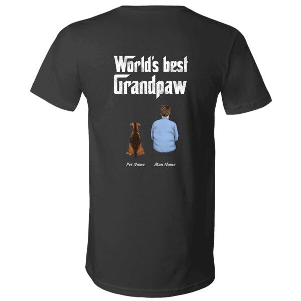 World's Best Grandpaw personalized pet Back T-shirt TS-HR53