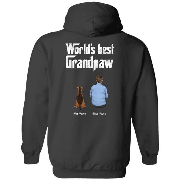 World's Best Grandpaw personalized pet Back T-shirt TS-HR53