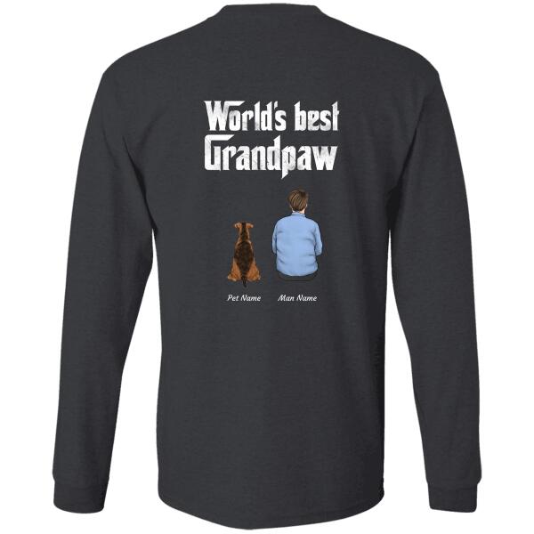 World's Best Grandpaw personalized pet Back T-shirt TS-HR53