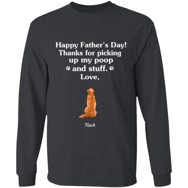 "Happy Father's Day"  man and dog personalized T-shirt