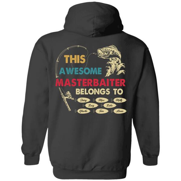 "This  Awesome Masterbaiter belongs to" kid's name personalized Back T-shirt TS-TU110