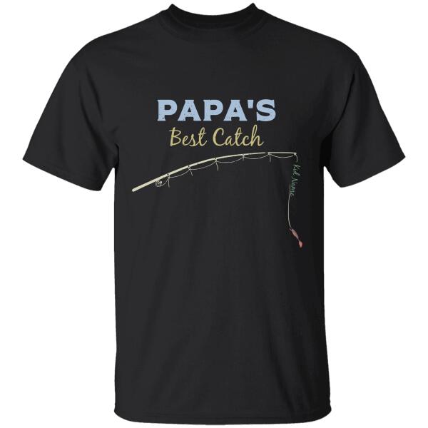 "Papa's/Granpa's Best Catches" Name Personalized T-shirt TS-GH99