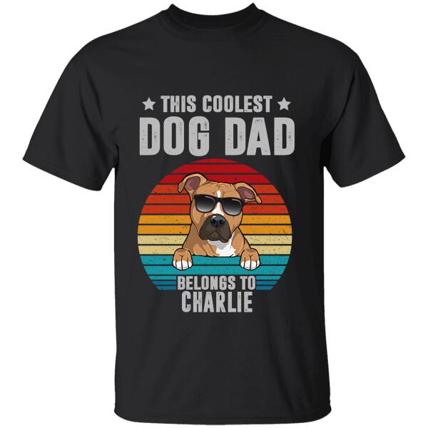 "This coolest dog dad" Dog & Cat personalized T-Shirt TS-TU126