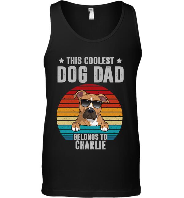 "This coolest dog dad" Dog & Cat personalized T-Shirt TS-TU126
