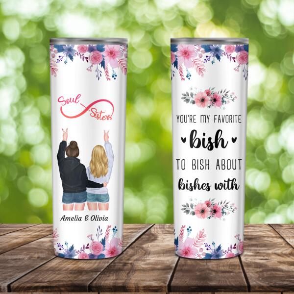 Soul sisters - Name personalized Skinny Tumbler ST-GH04