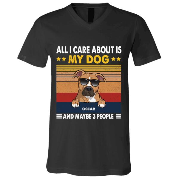"All i care about are my dogs" Dog & Cat  personalized T-Shirt TS-TU121