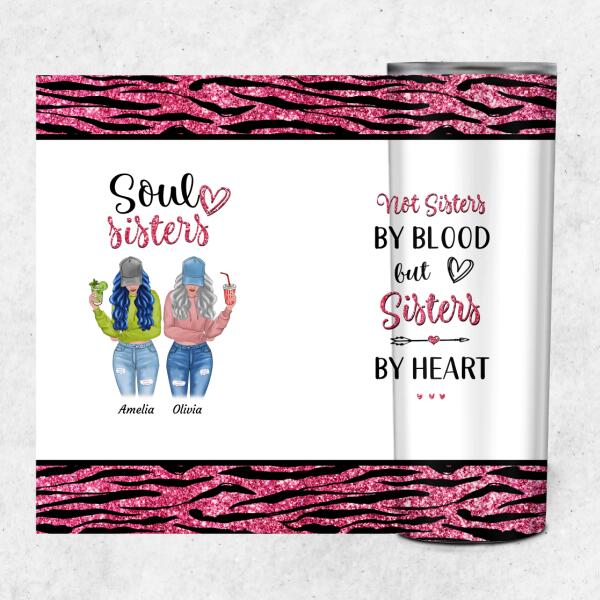 Soul Sisters Friends Personalized Skinny Tumbler ST-GH08