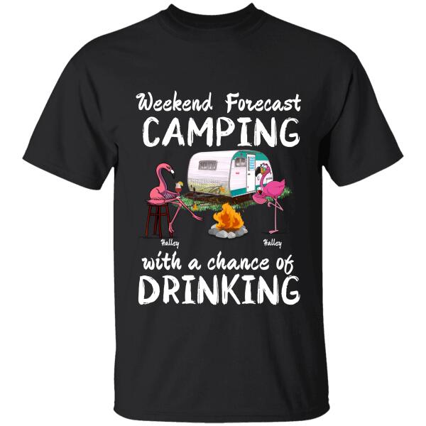 Weekend Forecast Camping personalized t-shirt white TS-GH123