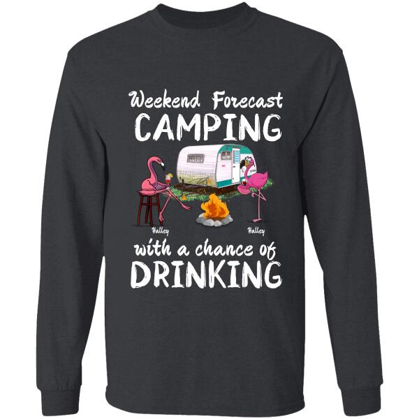 Weekend Forecast Camping personalized t-shirt white TS-GH123