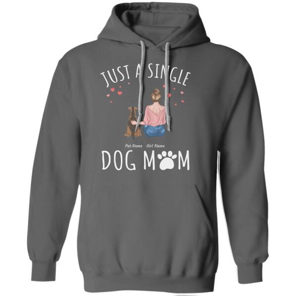 Just A Single Dog/Cat/Fur Mom Girl, Dog, Cat Personalized T-Shirt Black TS-TU05