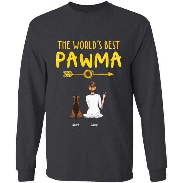 The World's Best Pawma Girl, Dog, Cat Personalized T-Shirt TS-GH138