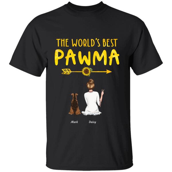 The World's Best Pawma Girl, Dog, Cat Personalized T-Shirt TS-GH138