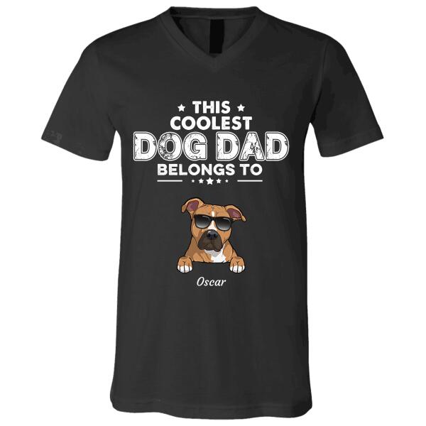 This coolest Dad Dog belongs to Dog, Cat Personalized T-Shirt TS-TU166