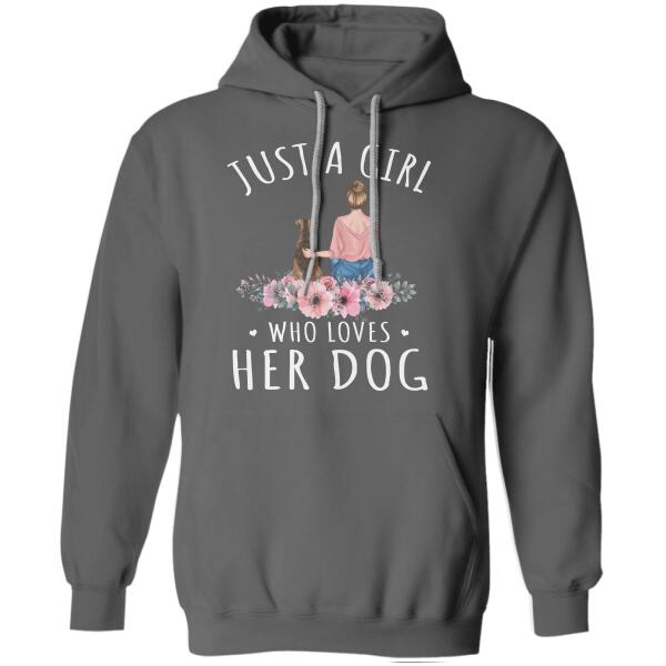 Just A Girl Loves Her Dogs/Cats girl and dog, cat personalized T-Shirt TS-HR113