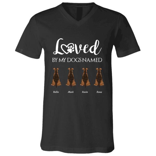 Loved by my dog/cat named personalized T-Shirt TS-TU167