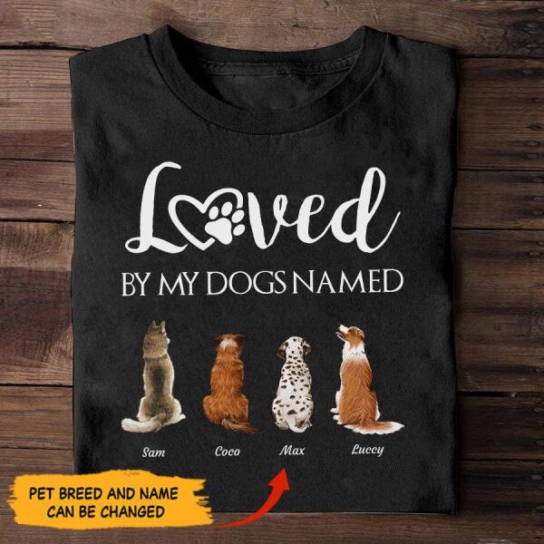 Loved by my dog/cat named personalized T-Shirt TS-TU167