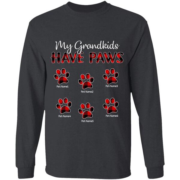 My Grandkids Have Paws dog and cat personalized T-Shirt TS-GH139