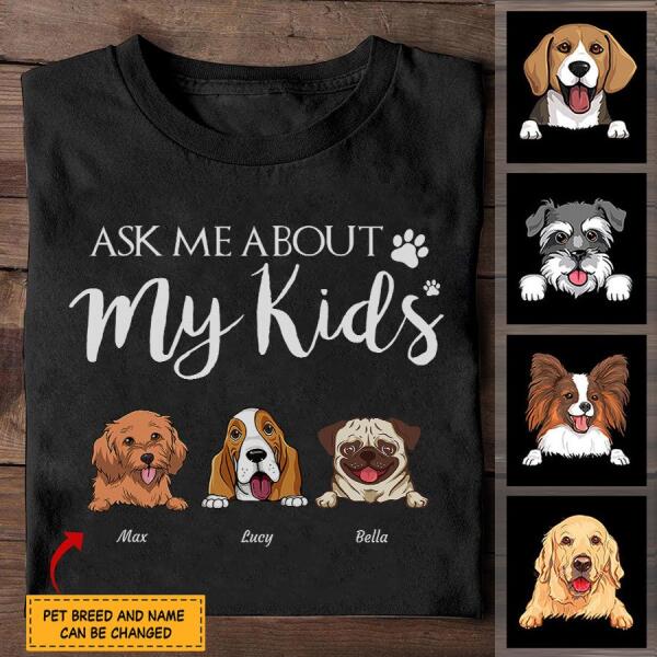 Ask me about my Kids Dog, Cat Personalized T-Shirt TS-GH140