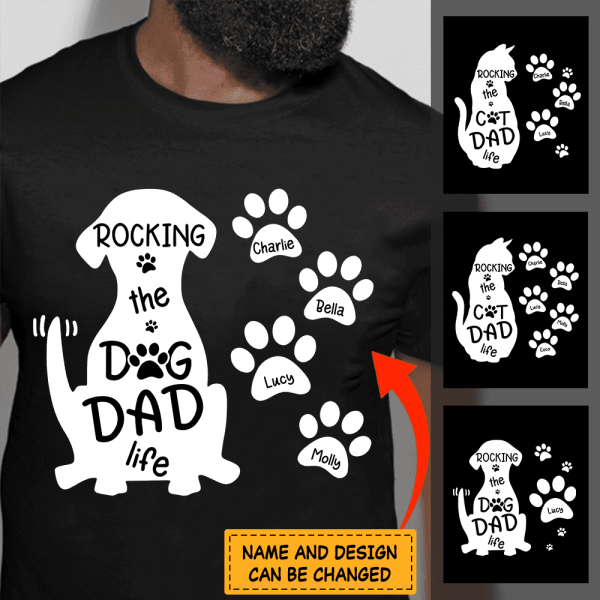 Rocking the Pet Dad life personalized pet T-shirt TSTU95