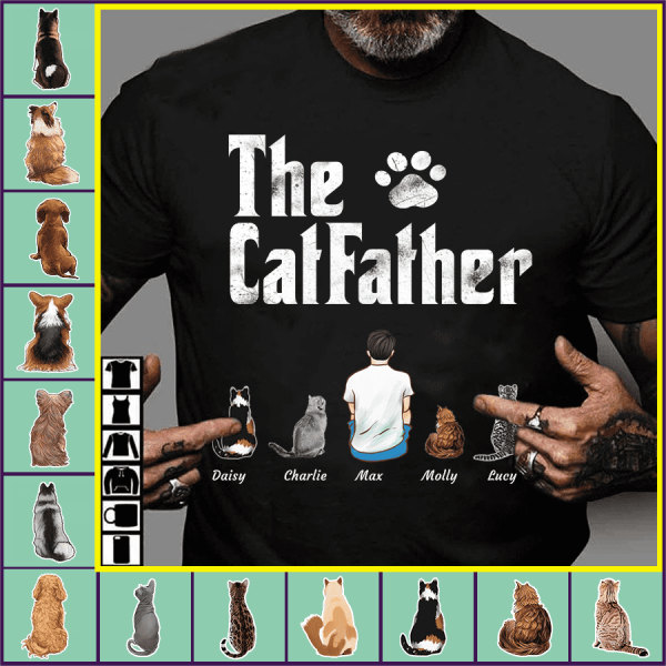 The Cat Father personalized cat T-Shirt