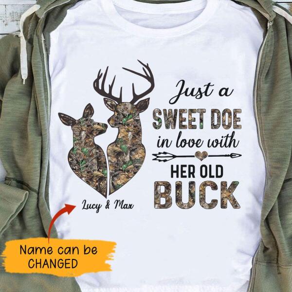 "Just a sweet doe" couple's name personalized T-shirt TS-TU132
