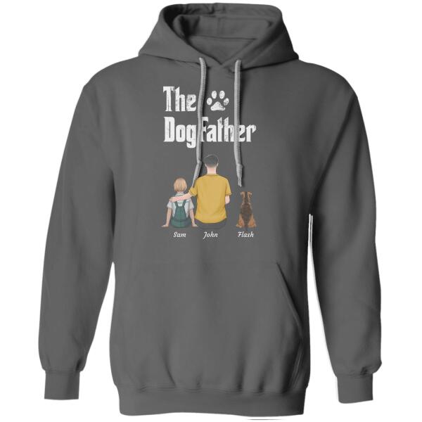 "The Dogfather" man, kid and dog personalized T-shirt