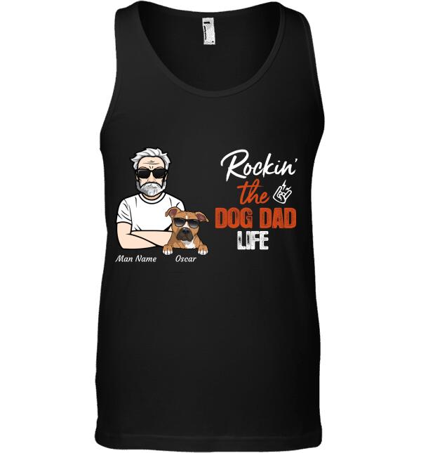 Rockin' the dog/cat dad life personalized T-Shirt TS-TU173