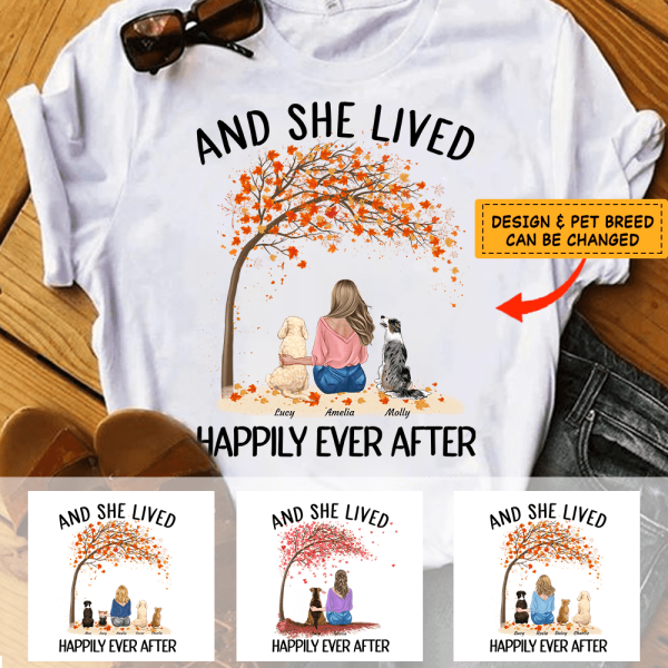 And she lived happily ever after personalized T-Shirt TS-TU154