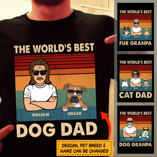 The World's Best Dog Dad personalized T-Shirt TS-GH152