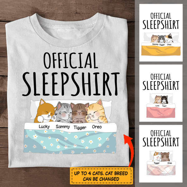 Official Sleepshirt personalized cat T-Shirt TS-TU174